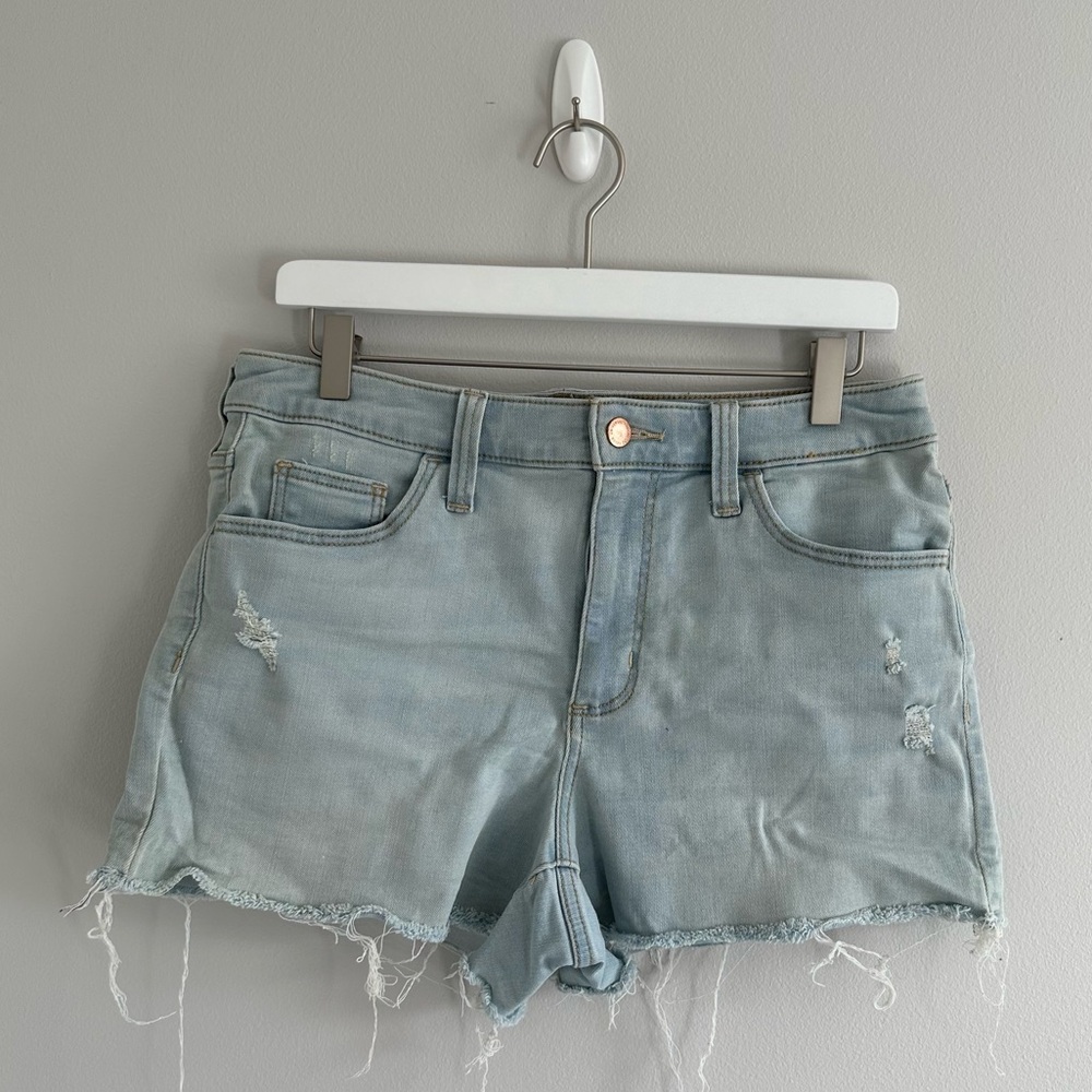 Universal Thread Light Denim High Rise Midi Shorts Size 8R